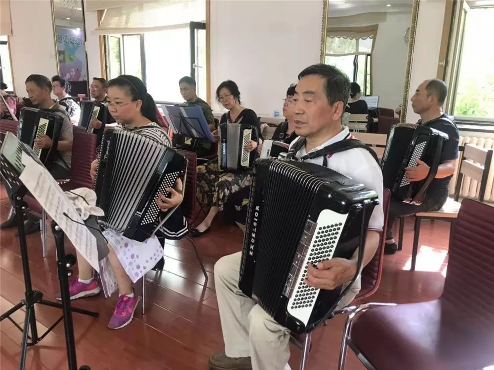 养老院老年手风琴乐团，音乐与时光的交响乐章