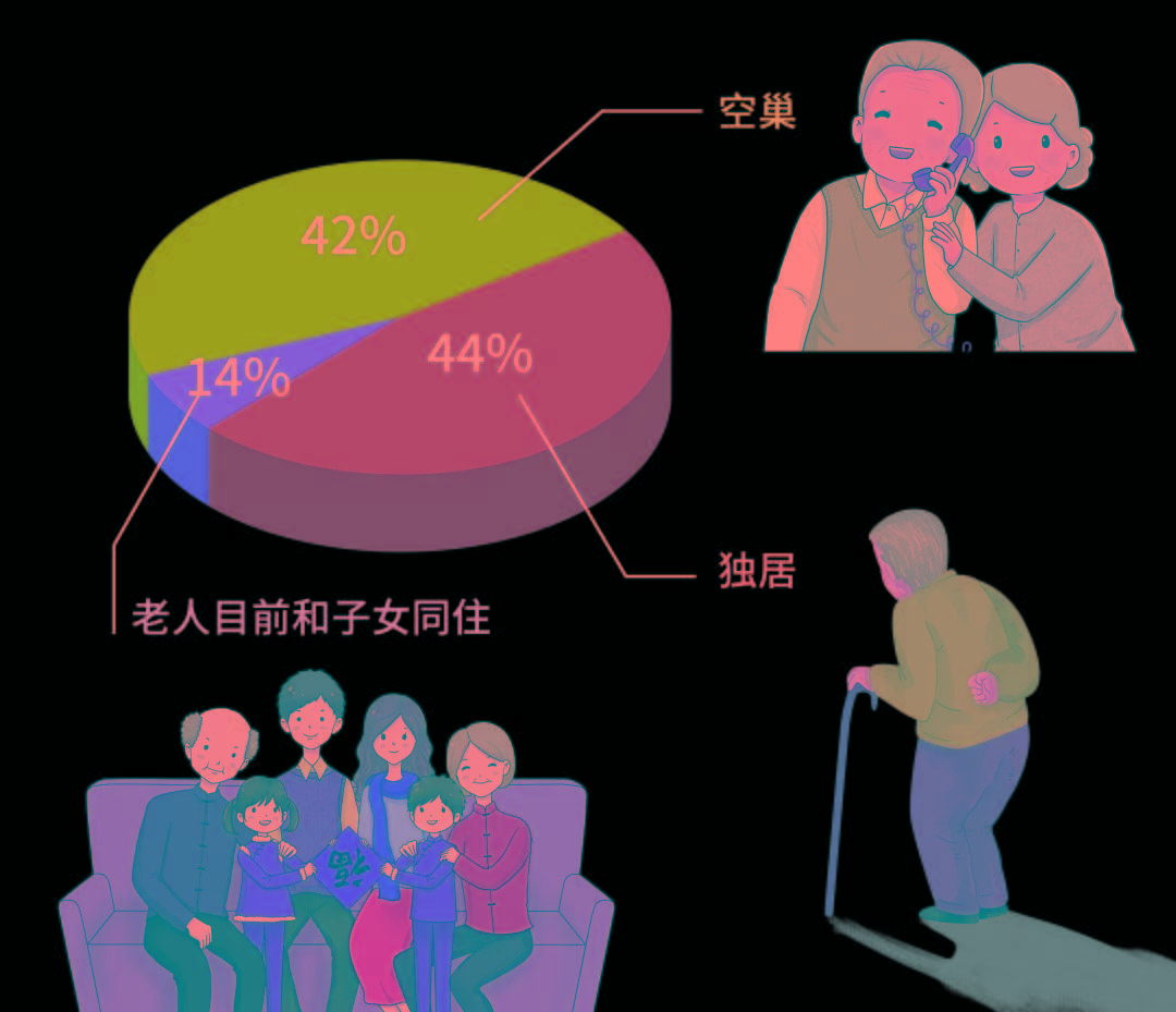 中国老龄化趋势下的独居与空巢老人挑战，2025年的预测与应对策略