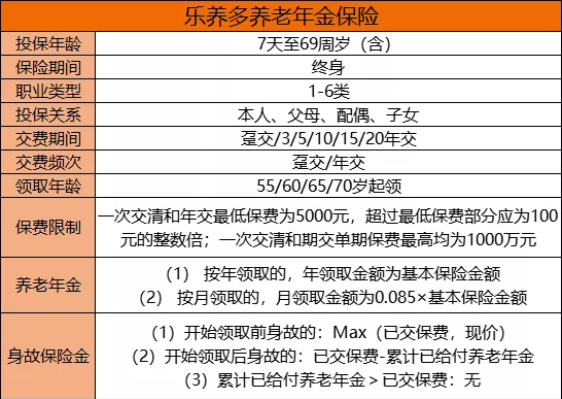 乐养多养老年金险，保障老年生活的优质选择及其保费考量